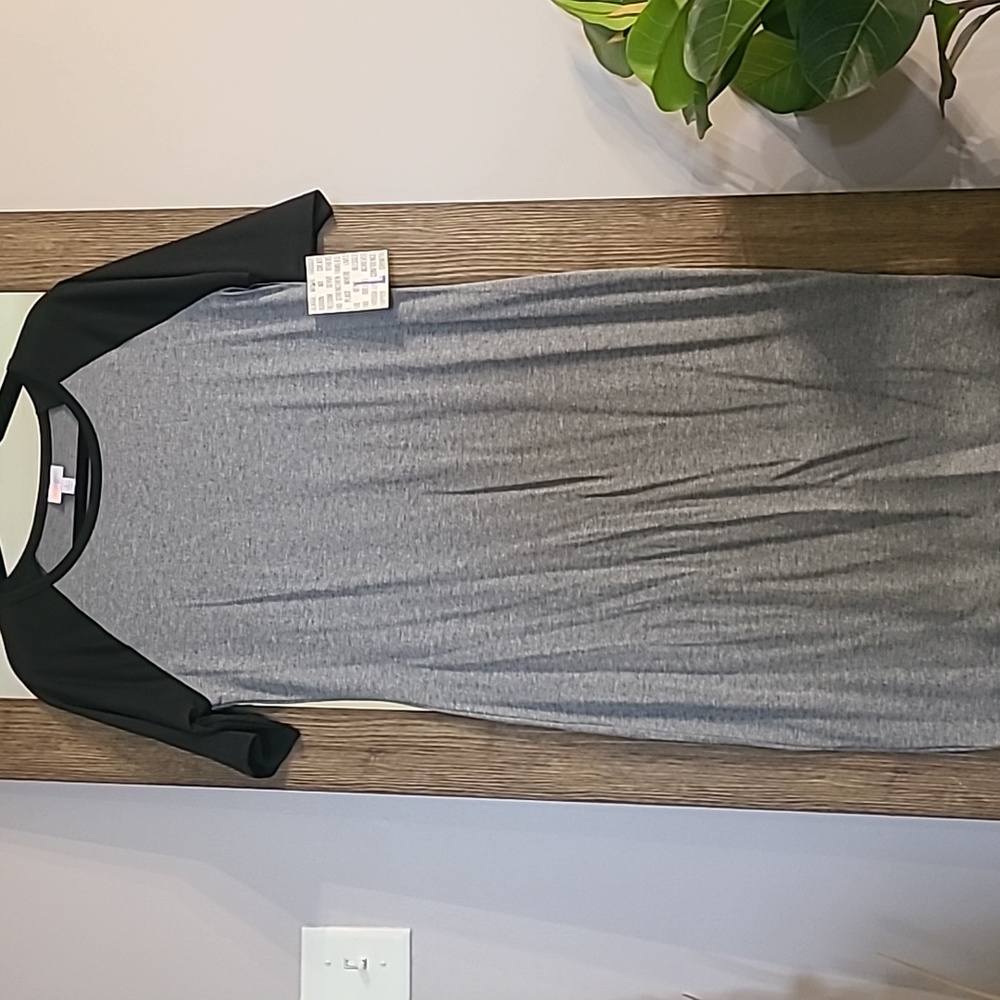 Gray & Black LuLaRoe Jula Dress